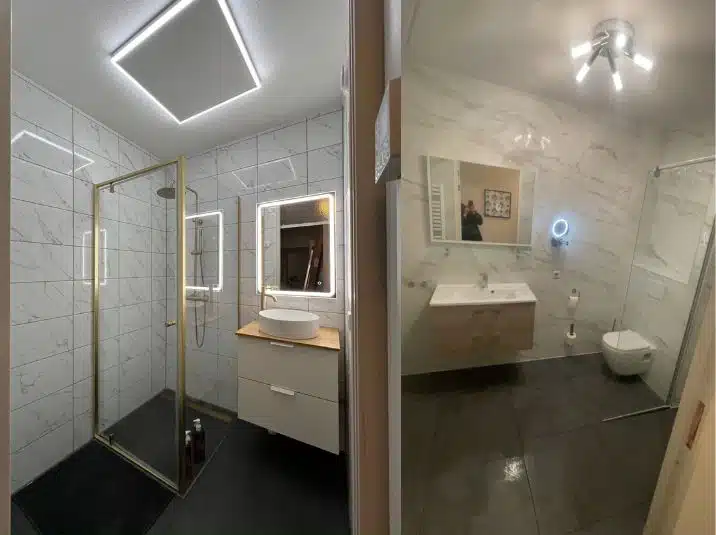 Moderne badkamermeubel met wastafel geïnstalleerd door Loodgietersbedrijf ExtraHanden in Utrecht