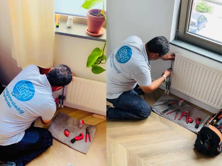 Ervaren loodgieter vervangt een radiatorkraan en herstelt lekkage aan een radiator in Utrecht